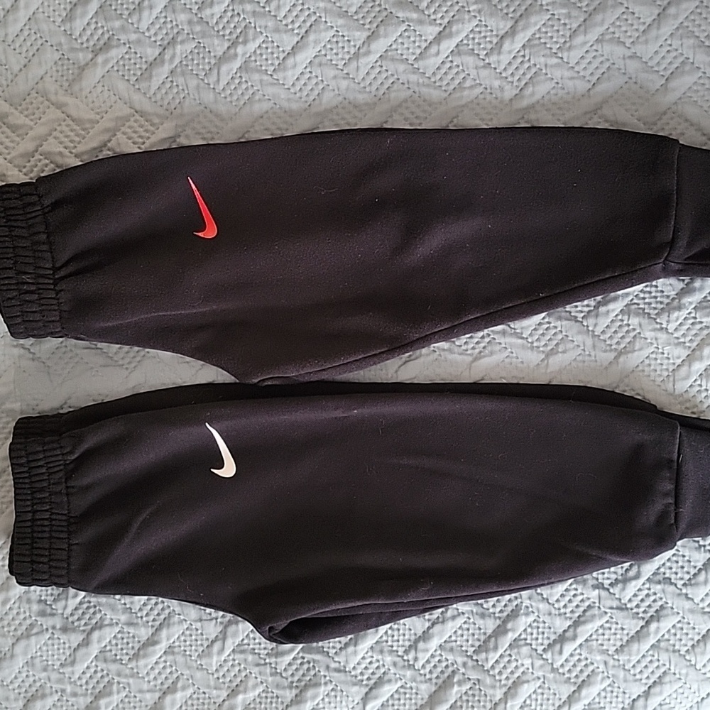 Nike Kids Black Sweatpants with Red and White Logos 3 Pairs Total